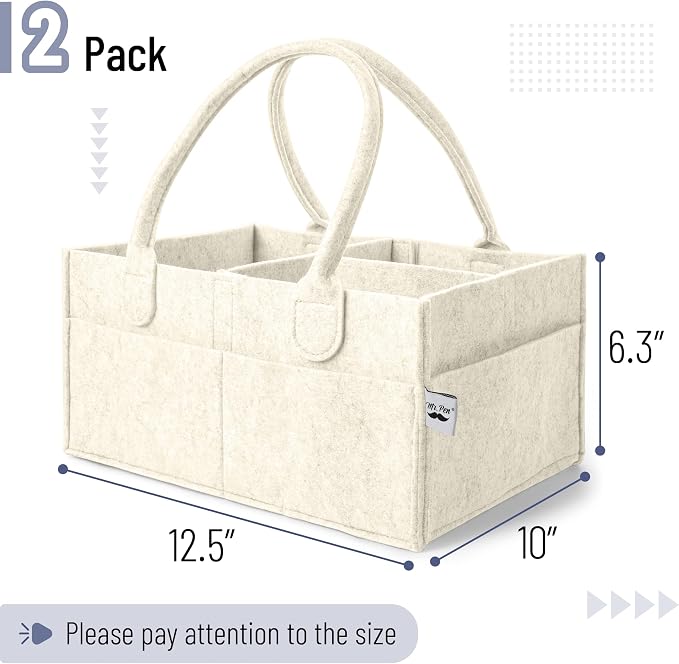 Mr. Pen- Baby Diaper Caddy Organizer, 2 Pack, Beige