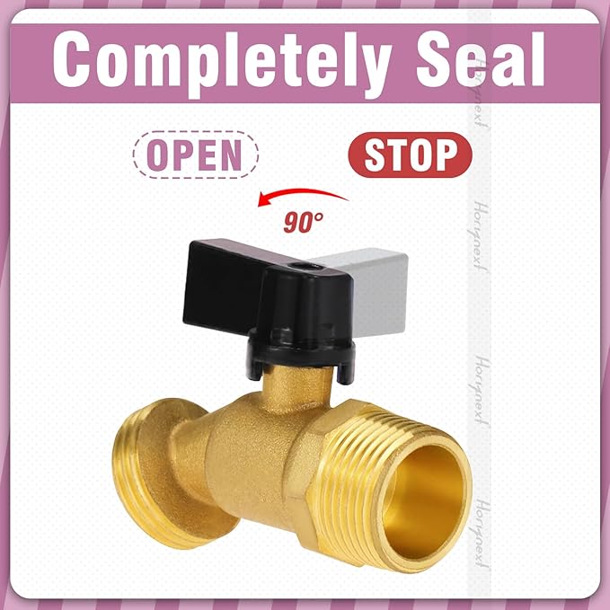 brass hose bibb valve NPT 3/4 male to GHT 3/4 male thread, ourdoor water spigot faucet for garden, patios and rain barrel, 1 pc