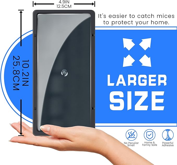 Landisun Mouse Rat Snake Traps Large Bulk Glue Traps for Home, Adhesive Plastic Tray for Inside House, Snake, Mice, Spider Catcher, Pest Control for House Garage