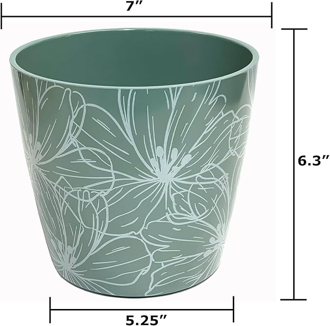 7” Self-Watering Pot – Eco-Friendly Bamboo Planter, Biodegradable & Plastic-Free, Indoor/Outdoor Plant Pot with Built-in Water Well for Healthy Root Growth