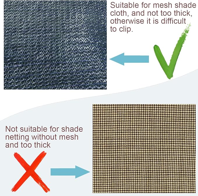 50Pcs Shade Cloth Clips - Black Round Plastic Sun Shade Clip,Shade Cloth Heavy Duty Lock Grip for Sun Shade Net,Gardening Shade Cloth,Anti Bird Netting Windproof Awning Clamp