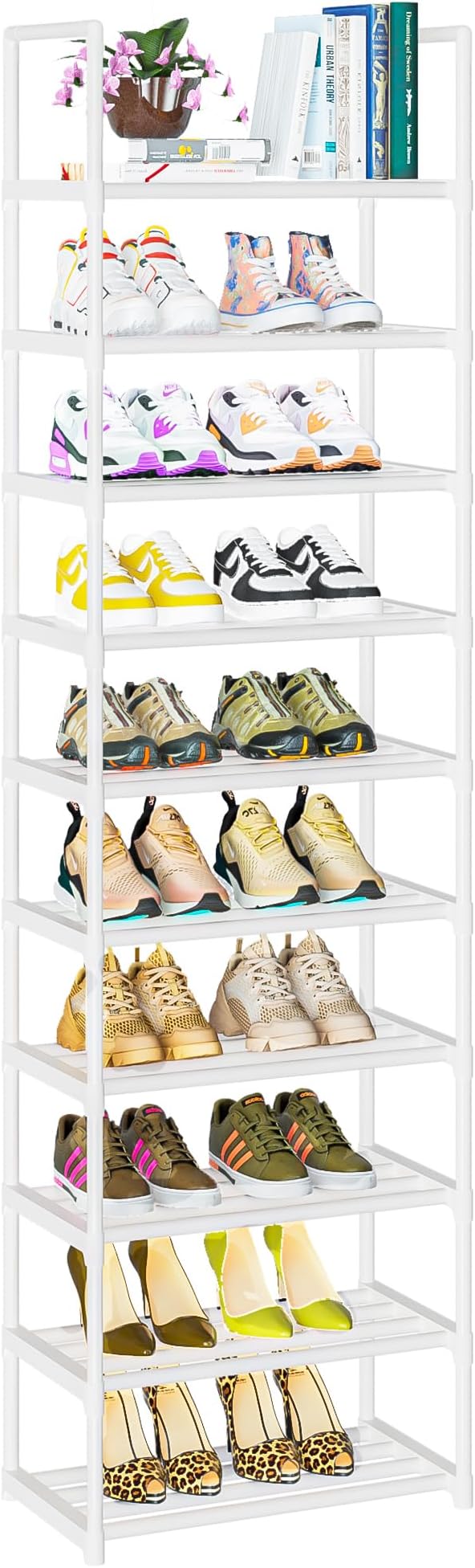 OYREL Shoe Rack, Sturdy Metal Space Saving Stackable Shoes Organizer