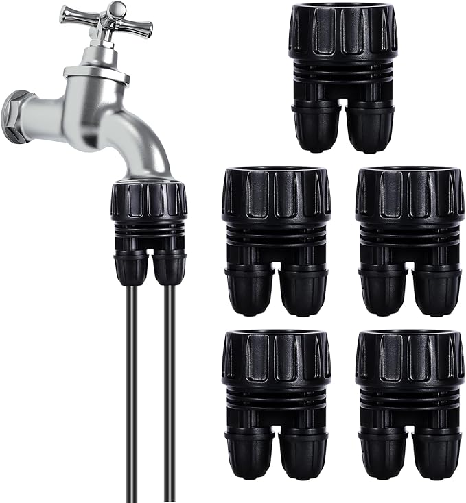 3/4'' to1/4'' Irrigation Hose Adapter, Drip Line to Faucet 3/4"Faucet Adapter to1/4" Irrigation tubing Drip Irrigation Hose Adapters, Garden Hose to 1/4 Tubing Adapter for Irrigation System