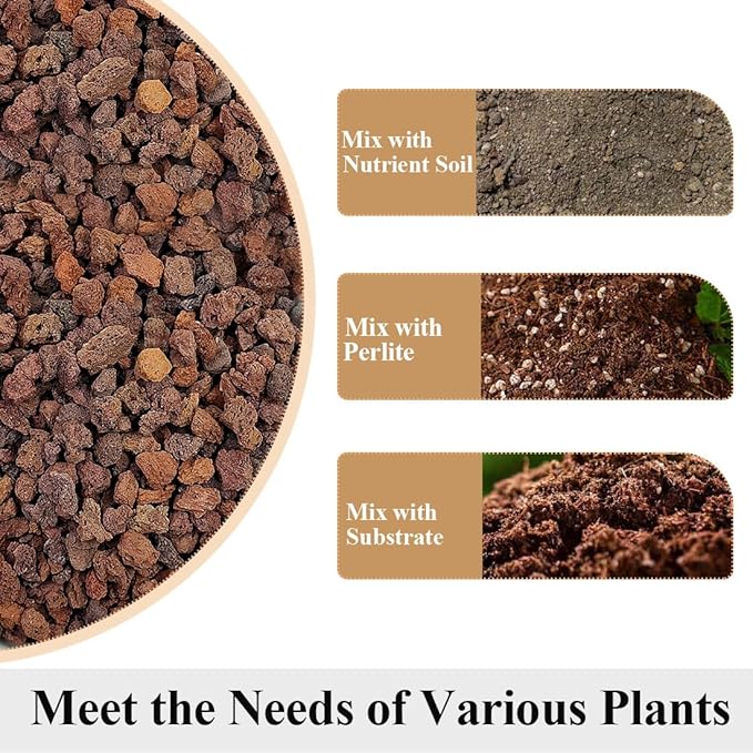 YISZM Red Horticultural Lava Rocks for Plants, 10 lb Succulents Cactus Bonsai Soil Lava Rocks for Aquarium Outdoor Decorative Stones for Craft Projects, Vase Fillers