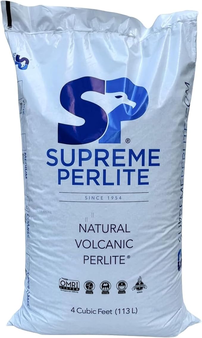 Supreme Perlite Coarse Horticultural Perlite for Potting and Gardening, 4 Cu Ft Bag - Garden and Plant Accessories for Indoor or Outdoor Use - Ideal for Seed Starting, Propagation and Soil Aeration