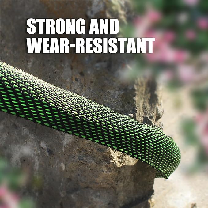Garden Hose 25FT, Heavy Duty Water Hose with Aluminum Fittings, Puncture Proof All-weather, Ultra-Lightweight and Flexible, Watering and Cleaning for Outdoor, Lawn