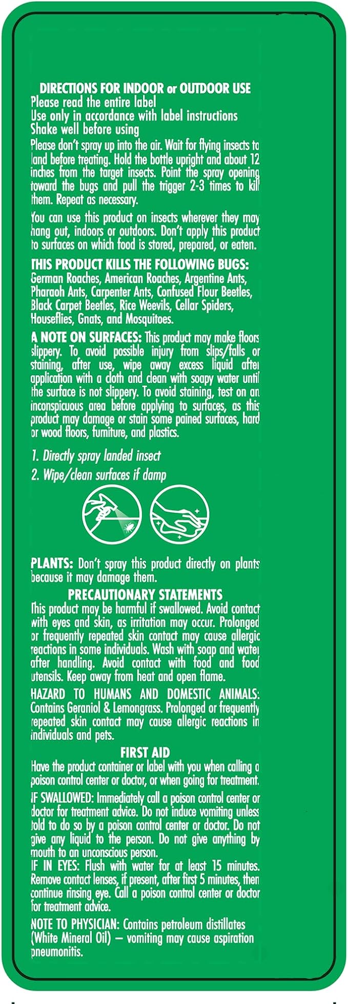 STEM Kills Ants, Roaches and Flies: Plant-Based Active Ingredient Bug Spray, Botanical Insecticide for Indoor and Outdoor Use; 12 fl oz (Pack of 1)