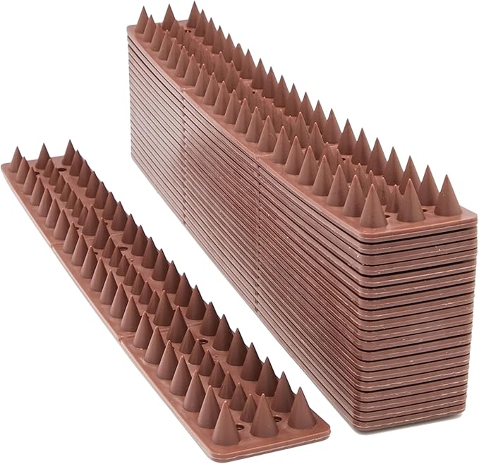20 Pack 20 Ft Bird Spikes Defender Cats Scare Spikes, Critters Anti-Climbing Protect Fence Walls, Railing, Walls and Roof