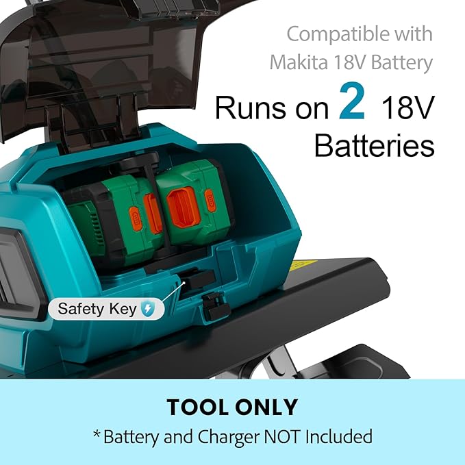 36V Brushless Cordless Tiller Cultivator Compatible with Makita 18V Battery(Tool Only), Electric Garden Tiller w/16 Steel Tines, 14.2" Tilling Width, 8.7" Depth, Safety Lock, Portable Rototiller