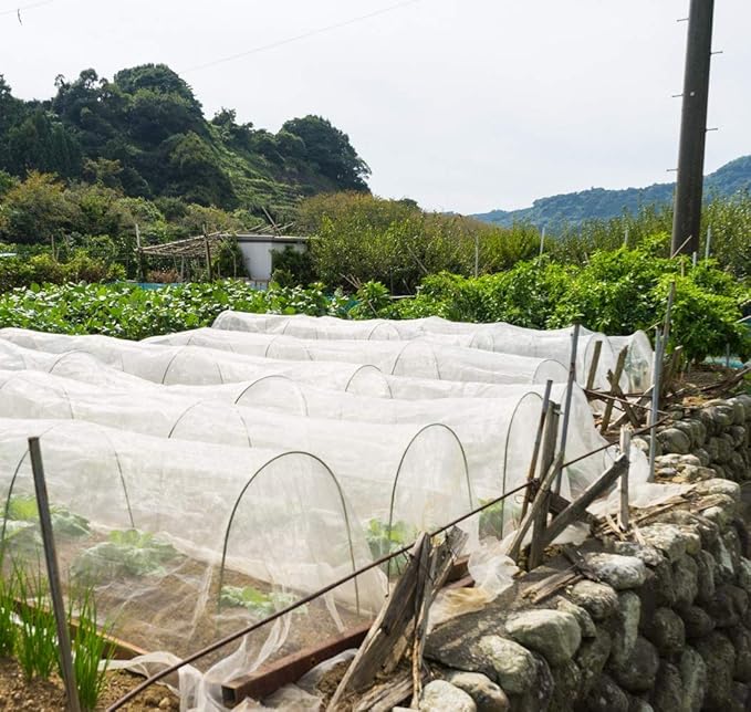 Garden Insect Netting Pest Barrier: 10'x90' Bug Netting for Garden Protection Mosquito Net Fine Mesh Cicada Tree Net Greenhouse Row Cover for Crops Plants Vegetables Flowers Fruits Silver