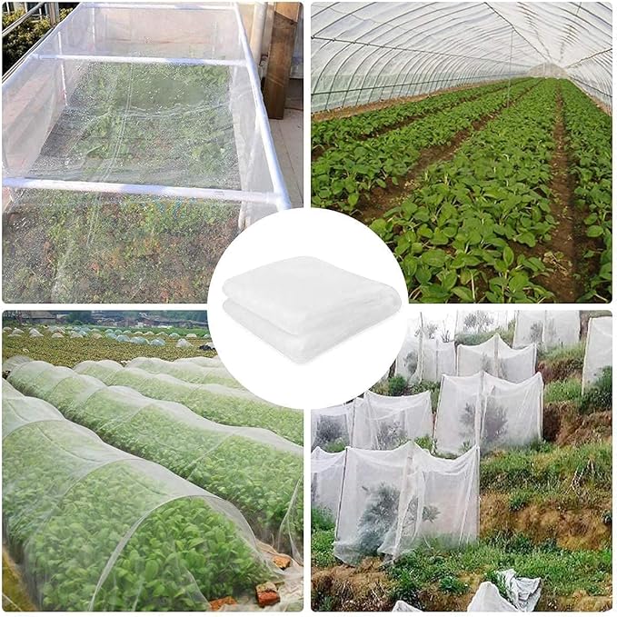 Fine Mesh Garden Netting for Protection, 8'x33' Vegetable Crop Covers Netting for Protect Fruits, Plants, Flowers, Greenhouse Cover Net, Patio Gazebo Screen Barrier