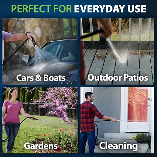 Hydrosteel 50 Ft Garden Hose, 304 Stainless Steel Metal Water Hose 50Ft, Ultra Durable Flexible Lightweight Crush Resistant Fittings Kink & Tangle Free 5/8” Inner Diameter, 500 PSI AS SEEN ON TV