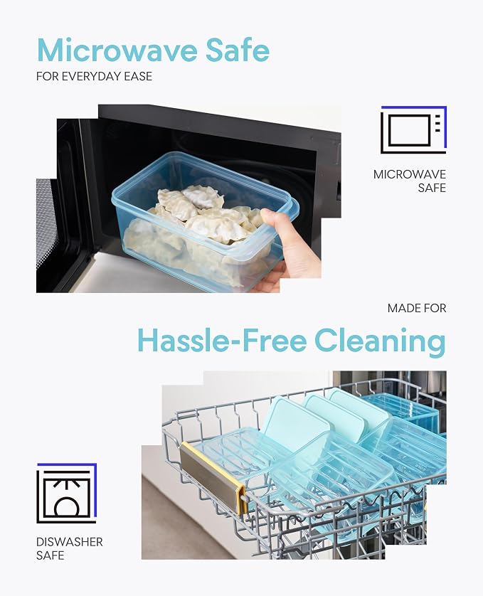 LocknLock Freezer Fit Plastic Freezer Containers | Stackable Food Storage for Meal Prep | Microwave & Dishwasher Safe | BPA Free Freezer Container with Lid, 450ml