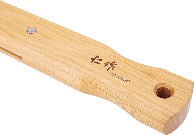 Nisaku NJP2515 Zassou Burush Pro S Sidewalk Weeder Japanese Stainless Steel 3.25-Inch Blade, 6.5-Inch Wood Polished Handle