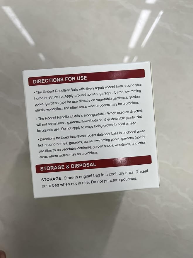 Mouse Rodent Repellent, Peppermint Oil Mice Repellent for Squirrel Rats | Natural Deterrent for Kitchen, Warehouse, Car, Indoor, Outdoor Safe for Pets & Family