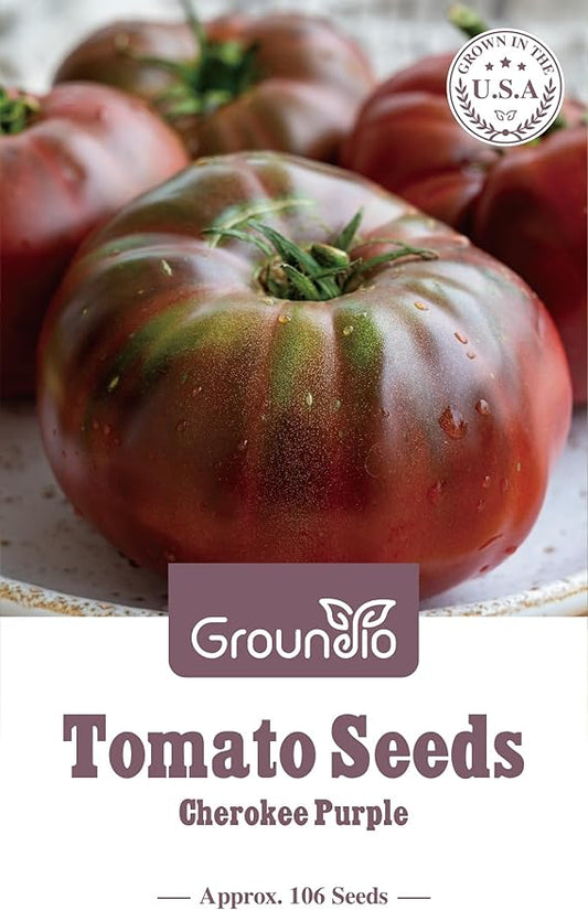 Cherokee Purple Tomato Seeds, Approx 106 Seeds - Non-GMO Heirloom Tomato Vegetable Seeds for Planting Garden Outdoor