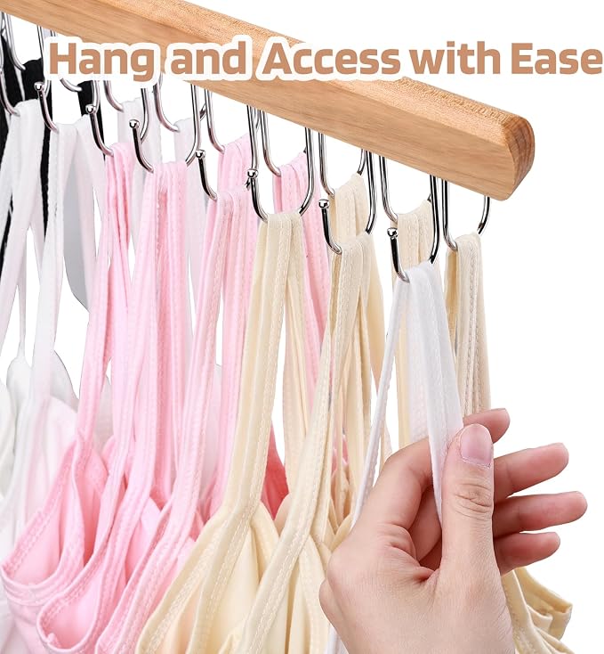 NECAMOCU 2 Pack Bra Hanger for Closet Organizer, Premium Tank Top Hangers