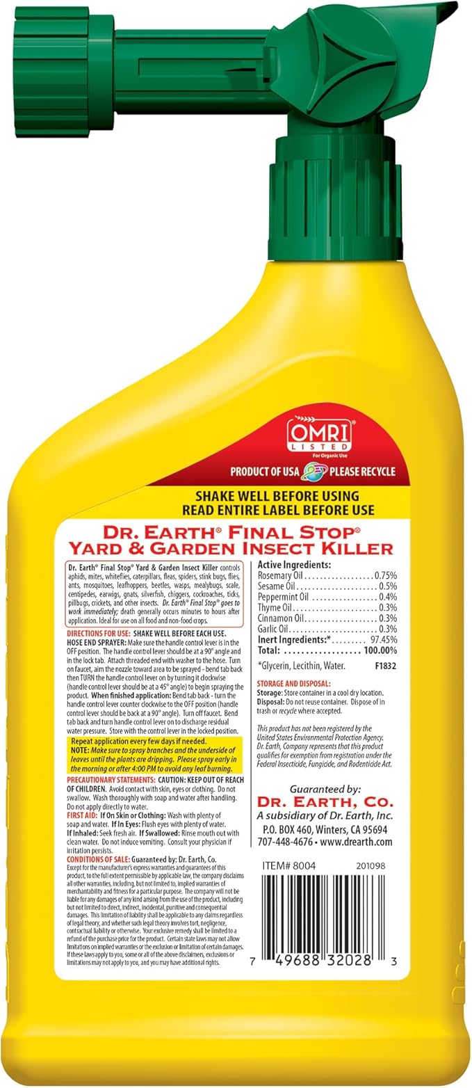 Dr. Earth Final Stop Yard & Garden Insect Killer Hose-End Sprayer 32 oz.