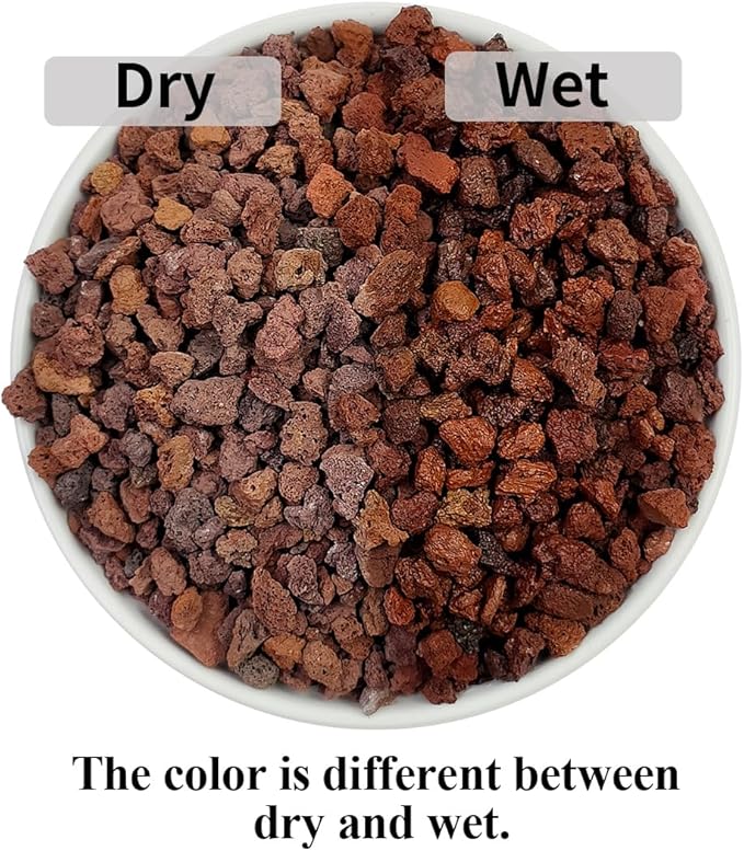 YISZM Red Horticultural Lava Rocks for Plants, 5lb Succulents Cactus Bonsai Soil Volcanic Rocks for Aquarium Outdoor Decorative Stones for Craft Projects, Vase Fillers