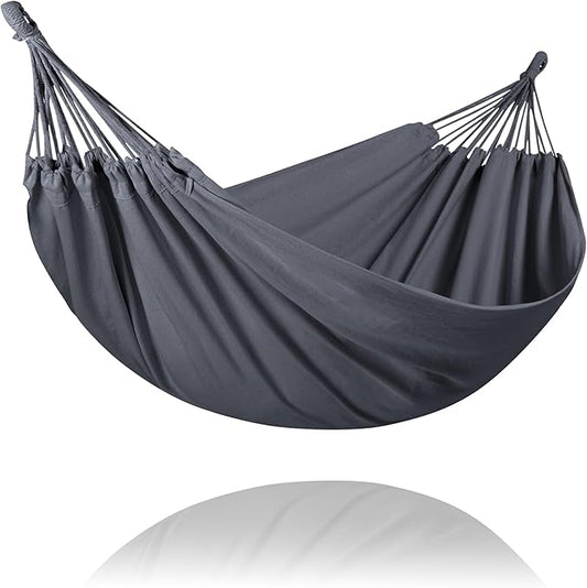 SUNCREAT Hammocks Outdoor Camping Double Hammock, Portable Tree Hammock Swing, Dark Gray