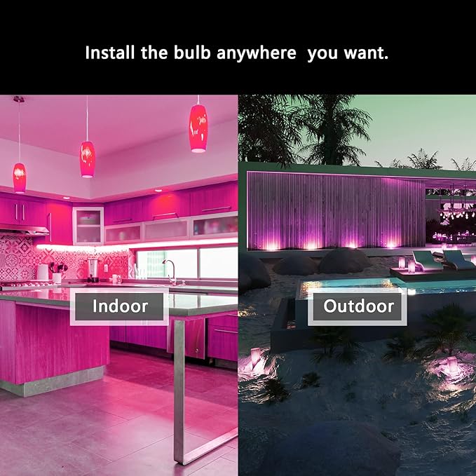 PAR38 Flood Pink Light Bulbs,2 Pack Dimmable,E26 Base Pink Flood Light Outoor(20W Replace to 200W),Halloween Light Bulb for Outside,Christmas,Holiday Lighting