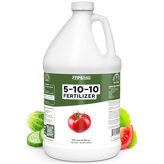 5-10-10 Fertilizer for Plants, Great for Root Vegetables, Tomatoes, and Flowers, Plant Fertilizer by TPS Plant Foods, 1 Gallon (128oz)