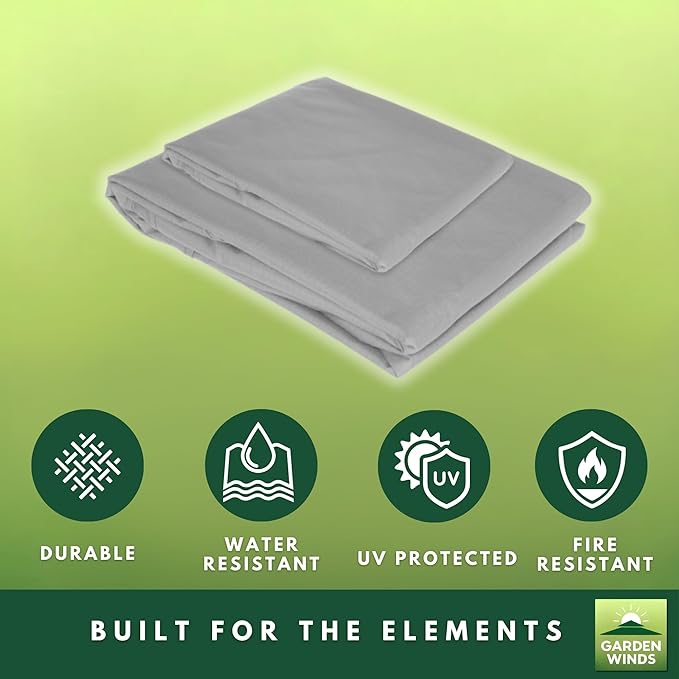 Garden Winds Reinforced RipLock 350 Replacement Canopy Top Cover Compatible with South Hampton 11' x 13' Gazebo Models L-GZ215PST-A, L-GZ659PST, 810138517, 810046339, A111011500 - Slate Gray