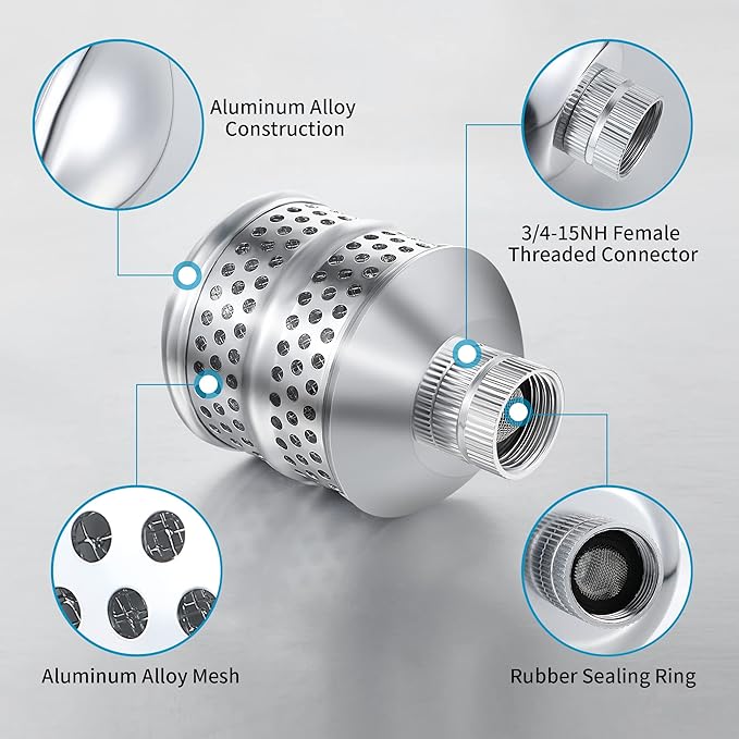 Dreyoo 1 Set Bubbler Sprinkler Heads, 3/4 Inch Internal Thread Rustproof Aluminum Diffuser Flood Nozzle for Yard, Vegetable Garden, Soaker Sprinkler with 40 Inch Tape