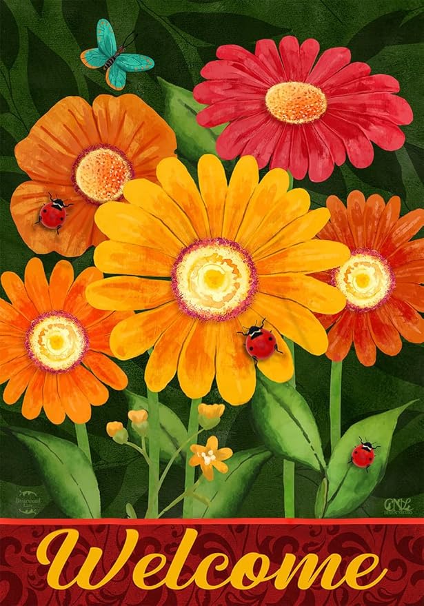 Colorful Daisies Spring Garden Flag 18" x 12.5" Briarwood Lane