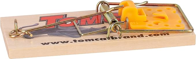 Tomcat Wooden Mouse Traps - Disposable Non-Chemical Mouse Trap for Homes,Garages and Basements,4 Count (Pack of 3)