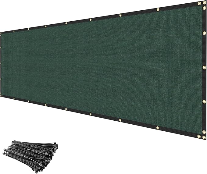 Privacy Fence Screen 5' x 245 Fencing Cover Heavy Duty Mesh Windscreen Cloth for Outdoor Garden Patio Backyard Chain Link Fence Green
