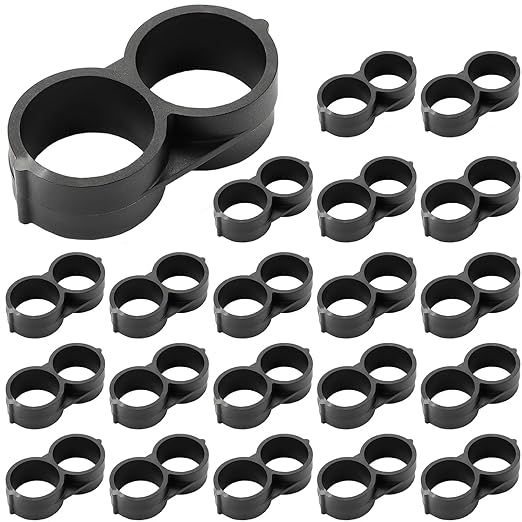RedChili 20 Pack 1/2" Drip Tubing End Clamp Fitting, End Closure In a Figure 8 Design End Cap Plug Parts Fits 1/2" 17mm Drip Tubing for Garden Lawn Irrigation System