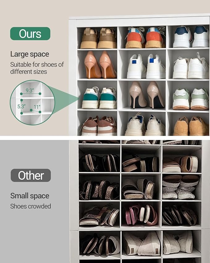Hzuaneri Shoe Storage Cabinet, 60 Pairs Free Standing Closet Organizer