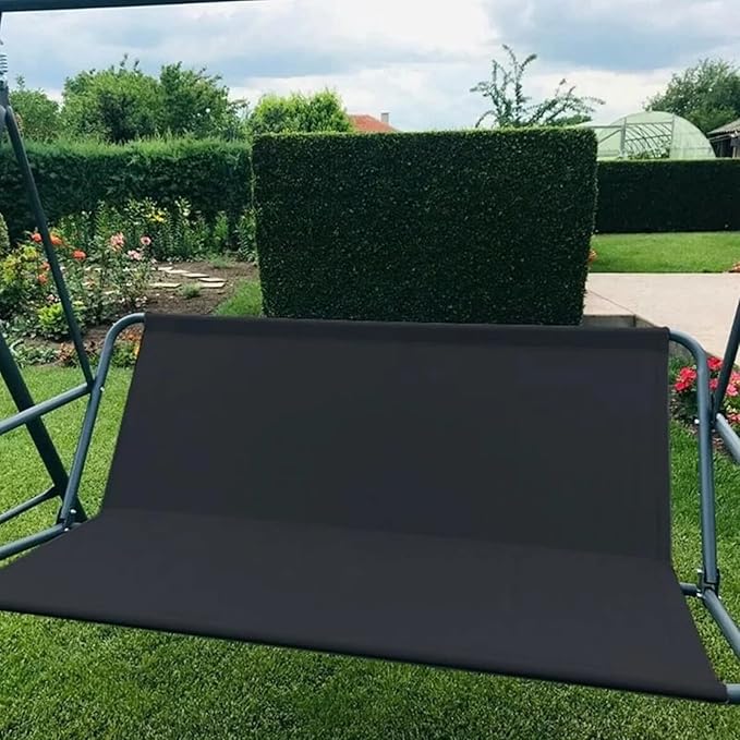 Swing Seat Cover - 600D Thickened Oxford Waterproof Chair Bench Replacement Cover for 2/3 Seat Patio Garden Swing Chair (Beige, XXL - 58.3x19.7x19.7in)