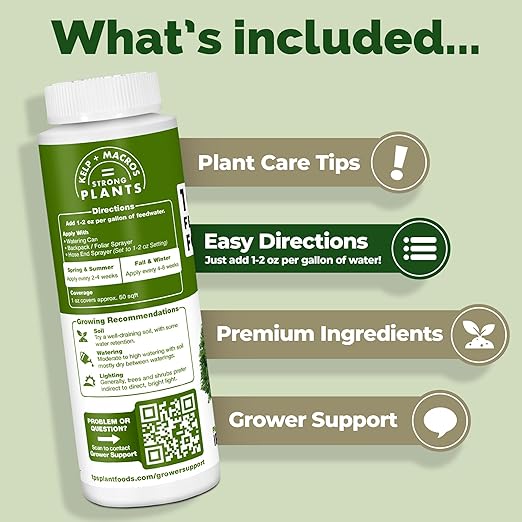 Liquid 10-10-10 Fertilizer for Trees and Shrubs – Balanced NPK Plus Iron and Micros for Stronger Growth and Healthy Roots, 8 oz