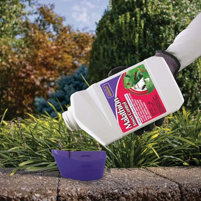 Bonide Malathion Insect Control, 32 oz Ready-to-Mix Concentrate Bug & Spider Mite Killer for Outdoor Garden Use