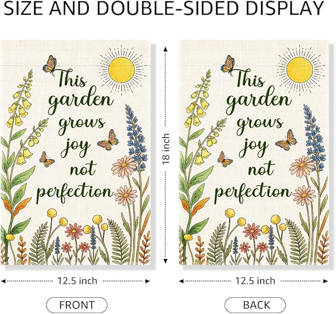 Garden Flag, Funny Welcome Yard Flag for Outside, Religious Garden Gifts, Christian Yard Sign Home Décor, Christian Bible Musical Notes Flag (Beige2)