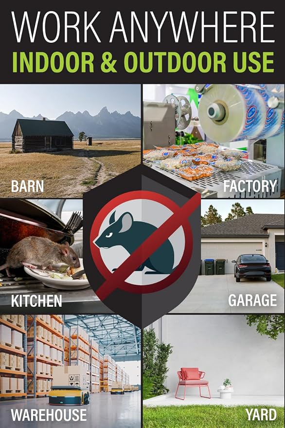 Rat Trap Six Pack - Powerful Reusable Traps for a Quick Kill Indoor or Out | Easy-Bait, Easy-Set Traps Catch Rats, Mice, Voles and Chipmunks Quickly Without Poison or Electricity