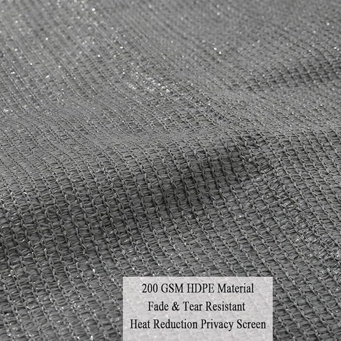 90% Sun Shade Cloth for Garden, 8X15 Ft Breathable Sunshade Fabric Cover, UV Blocking & Privacy Protection Screen for Patio, Deck, Porch, Carport.