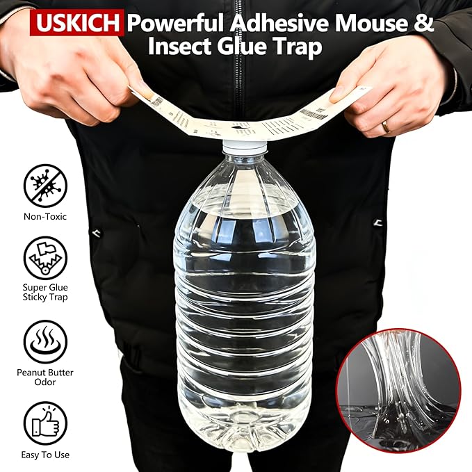 38 Pack Mouse Glue Trap,Mouse Traps Indoor for Home,Adhesive Bugs Roach Spider Insect Traps,Sticky Mouse Traps,Bulk Glue Traps for Mice