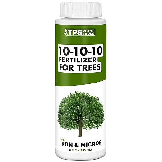 Liquid 10-10-10 Fertilizer for Trees and Shrubs – Balanced NPK Plus Iron and Micros for Stronger Growth and Healthy Roots, 8 oz