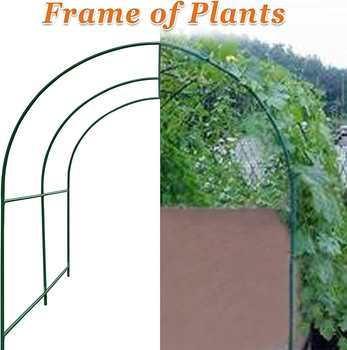 Strong Camel Greenhouse Replacement Frame for Larger Hot Garden House , Support Arch Frame Climbing Plants/Flowers/Vegetables (16.4'x 7' x 7.2')
