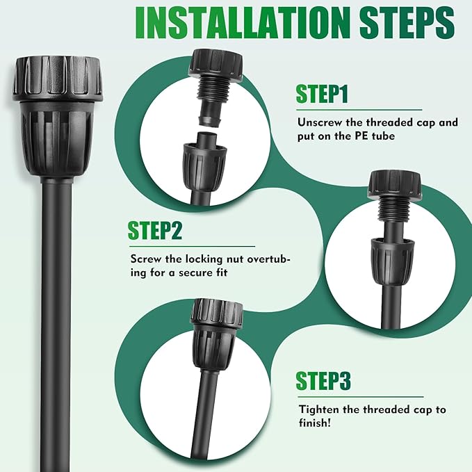 4Pcs Drip Irrigation Hose Connectors, 3/4 to 1/2 Faucet to Hose Adapter, 3/4" Faucet to1/2" Irrigation Tubing drip irrigation connectors