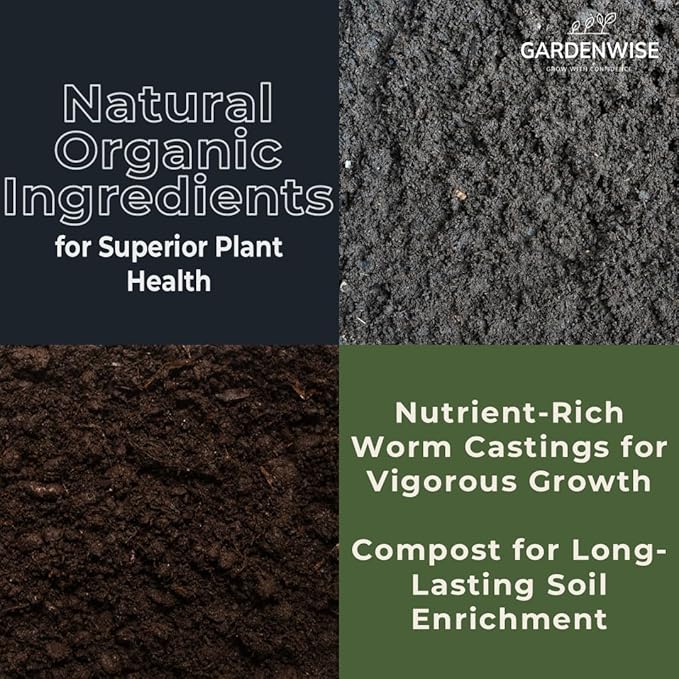 GARDENWISE Organic Olive Tree Potting Mix – Fast-Draining, Nutrient-Rich Soil for Indoor & Outdoor Olive Trees – Mediterranean Plant Care – Long-Lasting Formula (5 QUARTS)