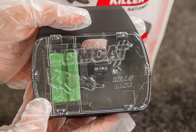 Tomcat Mouse Bait Station, 2 Packages Each with 1 Station & 16 Bait Blocks | Tomcat Mouse Killer, Child & Dog Resistant, Refillable Station - Indoor and Outdoor Use, Clear Lid for Easy Monitoring