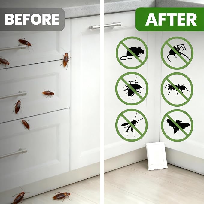Pest Control Pouches - All Natural - Repels Rodents, Silverfish, Spiders, Roaches, Ants, Squirrels, & Other Pests