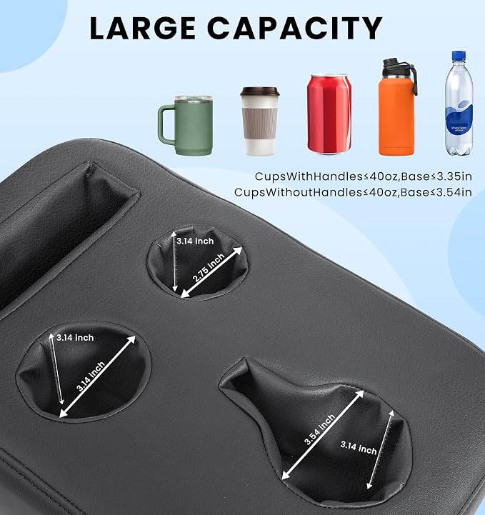 Upgraded Car Cup Holder with Dual Secure Strap Back Seat Cup Holder for Car