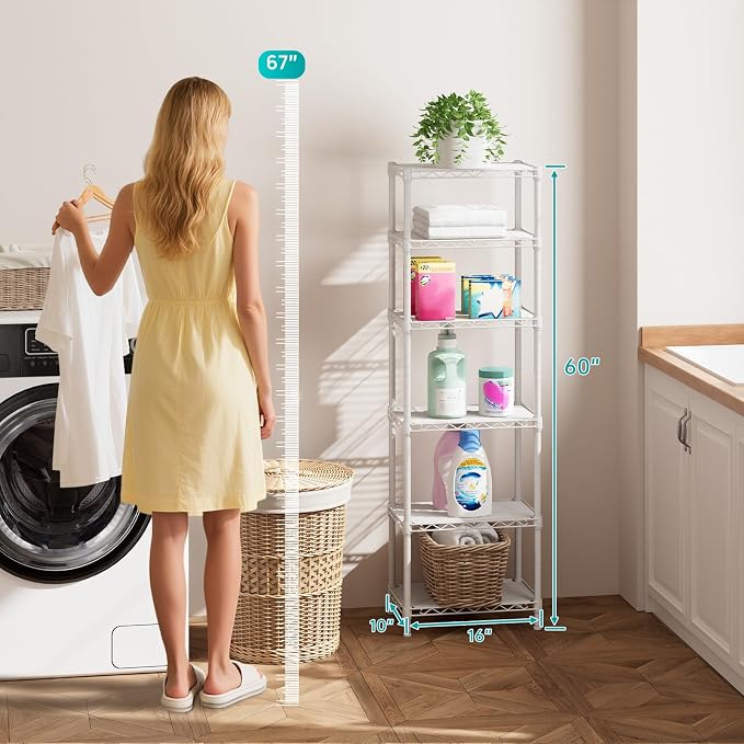 SINGAYE Metal Shelves Wire Shelving Storage Standing Adjustable Shelf Unit