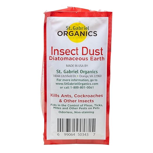 St. Gabriel Organics Insect Dust Diatomaceous Earth, 4lbs - Safe and Natural Insect Control