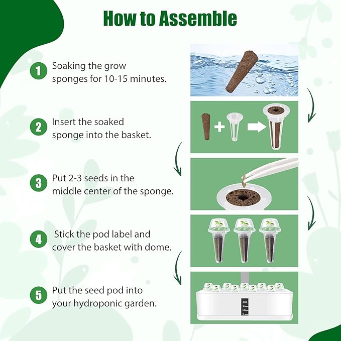 Cilantro Seed Pods for All Hydroponics Growing Systems, 12 Pods Herb Kit with 200+ Seeds of Cilantro, Grow Your Own Herb Garden at Home